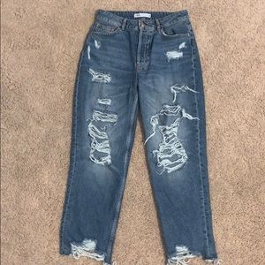 zara ripped jeans